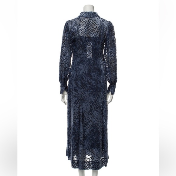 Ulla Johnson Blue Velvet Midi Dress - Picture 4 of 4